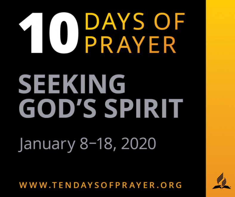 - "Seeking God's Spirit". We plan to meet at different homes for about an hour in the evening between January 8 - 18, 2020 to sing, pray, and read the Scriptures. Please make plans to attend, to receive a blessing and to be a blessing! Acts 4:31.